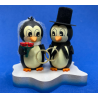 Holzkunst Held Pinguin auf Eisscholle Hochzeit P1323