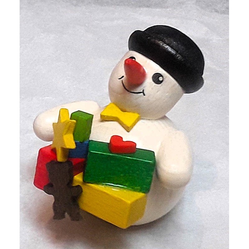 Schneemann mit Geschenken und Melone Holzwaren Egermann 315