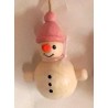 Baumbehang Schneemann mit rosa Mütze Holzwaren Egermann 346/H rosa