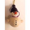 Baumbehang Schneemann mit lila Mütze Holzwaren Egermann 346/H lila