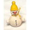 Schneemann Mini mit gelber Mütze Holzwaren Egermann 346 gelb