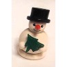 Schneemann Mini mit Zylinder und Baum Holzwaren Egermann 346/Z Baum