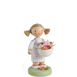 Werkstätten Flade Flachshaarkinder Mädchen mit Lilien 5609