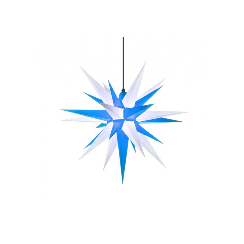 Herrnhuter Kunststoffstern Außenstern 68 cm A7 blau/weiß