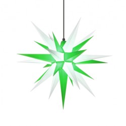 Herrnhuter Kunststoffstern Außenstern 68 cm A7 grün/weiß