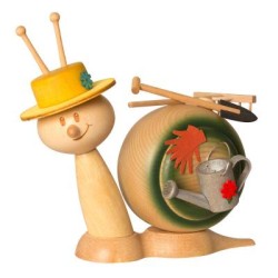Rauchfigur Sunny Schnecke Gärtnerschnecke Drechslerei Kuhnert 37123