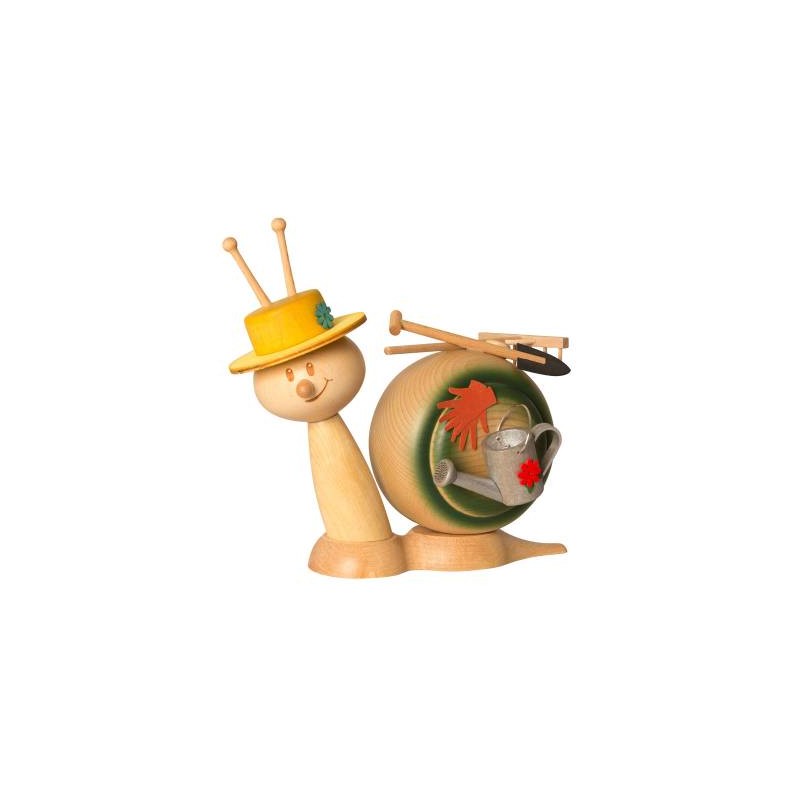 Rauchfigur Sunny Schnecke Gärtnerschnecke Drechslerei Kuhnert 37123