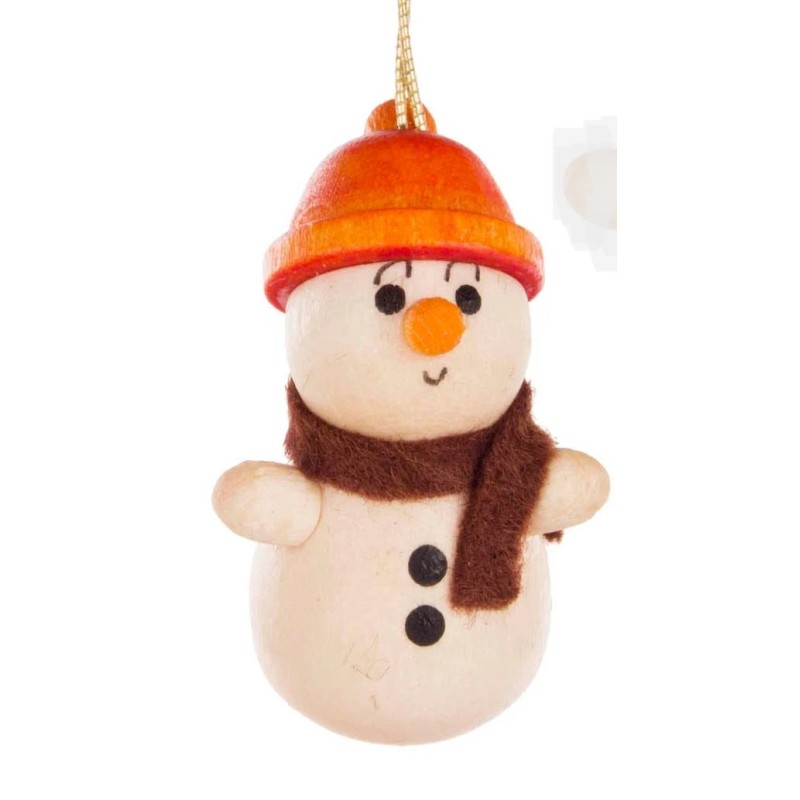 Baumbehang Schneemann mit oranger Mütze Dregeno 199/592 orange