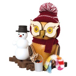Kuhnert Räuchereule mit Schneemann 37248