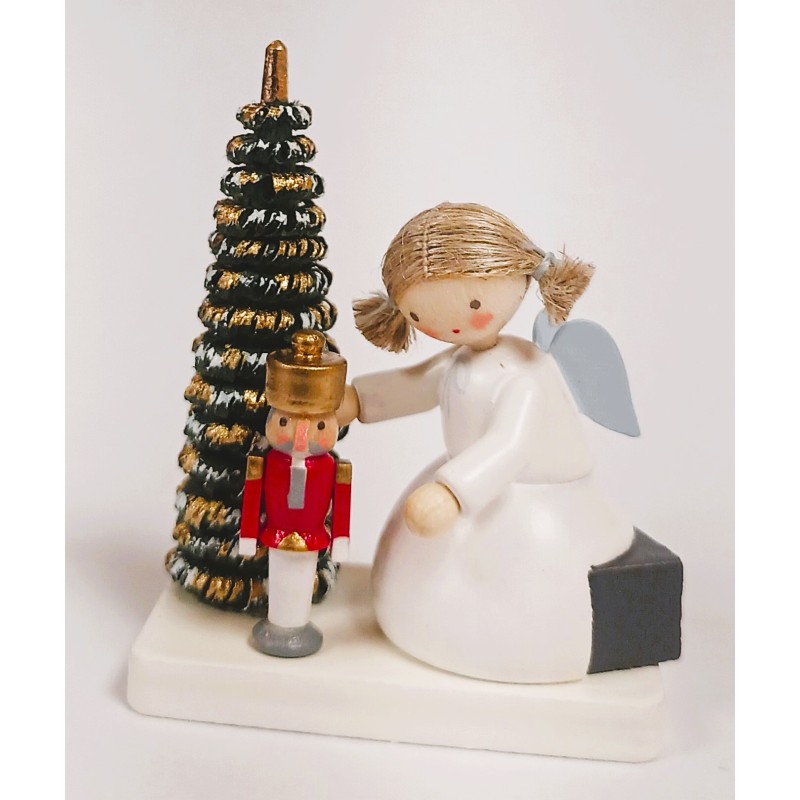 Werkstätten Flade Flachshaarengel Weihnachtsbaum Nußknacker Flade 6112
