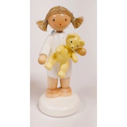 Werkstätten Flade Flachshaarengel mit Teddybär Flade 6113