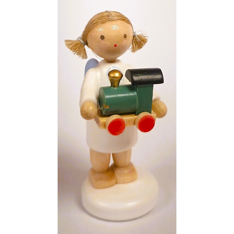 Werkstätten Flade Flachshaarengel mit Lokomotive Flade 6119