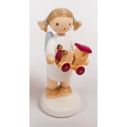 Werkstätten Flade Flachshaarengel mit Spielzeugauto Flade 6122