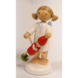 Werkstätten Flade Flachshaarengel mit Pinocchio Flade 6128