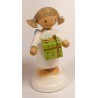 Werkstätten Flade Flachshaarengel mit Weihnachtspäckchen Flade 6151