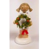 Werkstätten Flade Flachshaarengel mit Weihnachtskranz Flade 6153