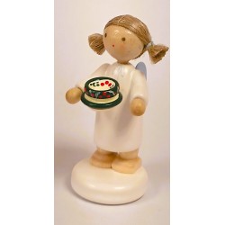 Werkstätten Flade Engel mit Teetasse Flade 6159