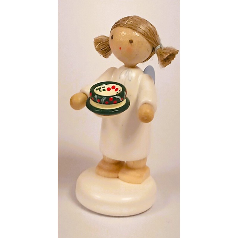 Werkstätten Flade Engel mit Teetasse Flade 6159