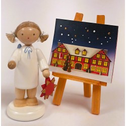 Werkstätten Flade Flachshaarengel Stern und Adventskalender Flade 6163