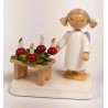 Werkstätten Flade Flachshaarengel  mit Adventskranz Flade 6189