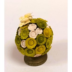 Werkstätten Flade Flachshaarkinder Kugelbäumchen mit Schmetterling 3234