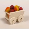 Werkstätten Flade Flachshaarkinder Handwagen mit Äpfeln Flade 3404