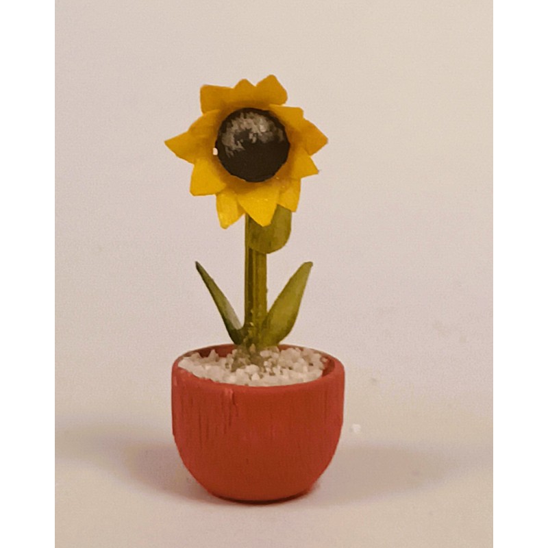 Werkstätten Flade Flachshaarkinder Sonnenblume im Topf Flade 3441