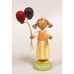 Werkstätten Flade Flachshaarkinder Mädchen mit Luftballons Flade 5137