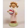Werkstätten Flade Flachshaarkinder Mädchen mit Ball Flade 5157