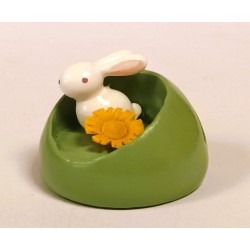 Werkstätten Flade Tischkartenhalter Häschen mit gelber Blume Flade 5206 gelb