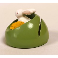 Werkstätten Flade Tischkartenhalter Häschen mit gelber Blume Flade 5206 gelb