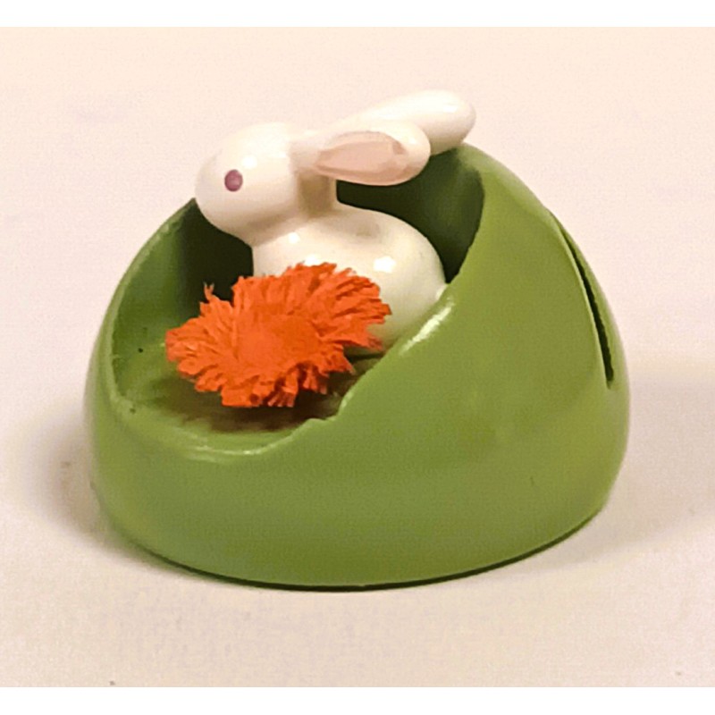 Werkstätten Flade Tischkartenhalter Häschen mit oranger Blume Flade 5206 orange