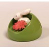 Werkstätten Flade Tischkartenhalter Häschen mit rosa Blume Flade 5206 rosa