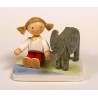 Werkstätten Flade Flachshaarkinder Mädchen mit Baby Elefant Flade 5261