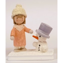 Werkstätten Flade Flachshaarkinder Mädchen mit Schneemann Flade 5413