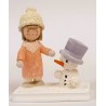 Werkstätten Flade Flachshaarkinder Mädchen mit Schneemann Flade 5413