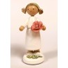 Werkstätten Flade Flachshaarkinder Mädchen mit rosa Rose Flade 5604