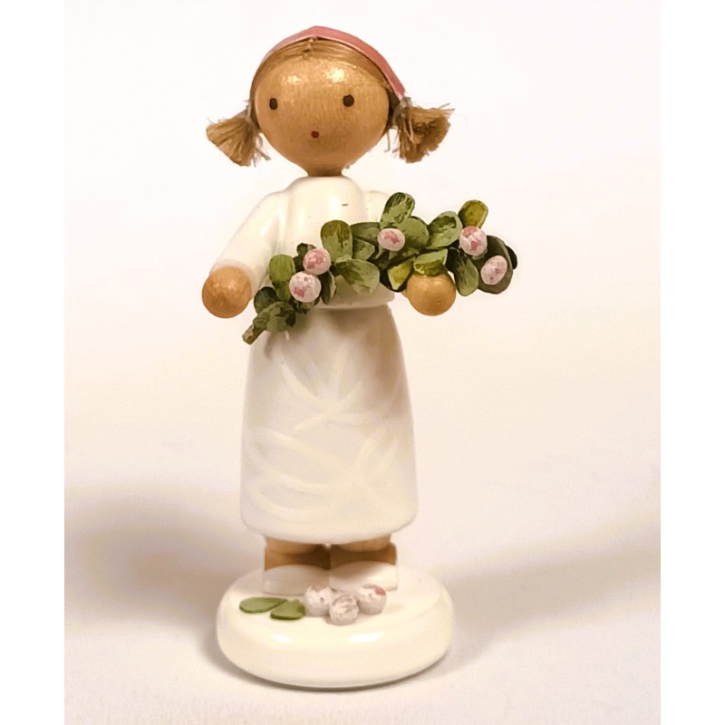 Werkstätten Flade Flachshaarkinder Mädchen mit Apfelblüten Flade 5602
