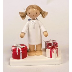 Werkstätten Flade Flachshaarengel mit Geschenken Nr. 10 Flade 61132