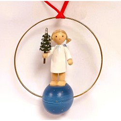 Flade Weihnachtsschmuck Engel mit Bäumchen 6401