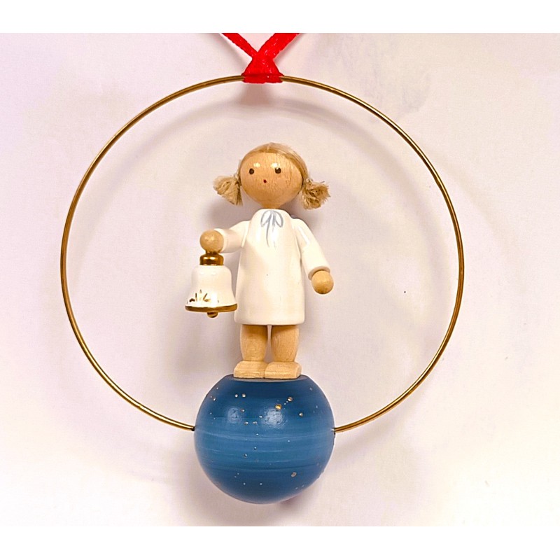Flade Weihnachtsschmuck Engel mit Glocke 6417