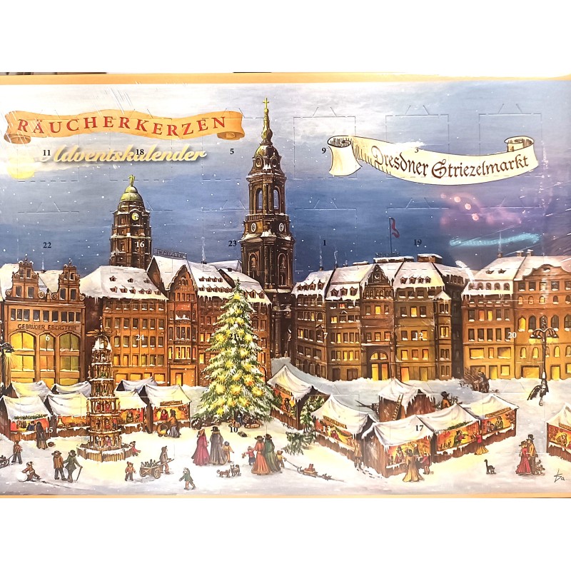 Räucherkerzen - Adventskalender Dresdner Strietzelmarkt