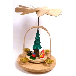 Minipyramide mit Weihnachtsmann und Baum Egermann 765