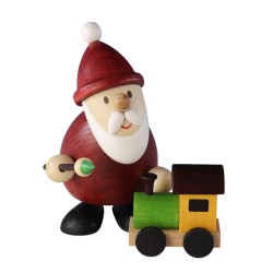 Ullrich Kunsthandwerk Weihnachtsmann mit Pinsel und Eisenbahn 0877