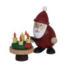 Ullrich Kunsthandwerk Weihnachtsmann mit Adventskranz 0894