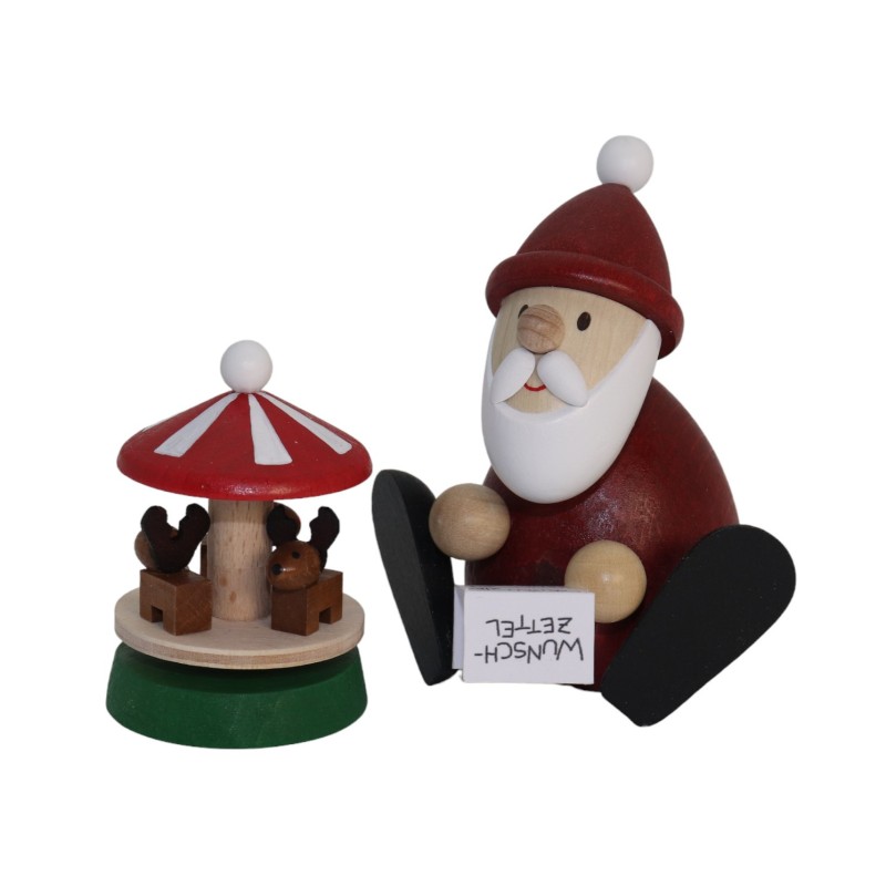 Ullrich Kunsthandwerk Weihnachtsmann mit Karussell 0895