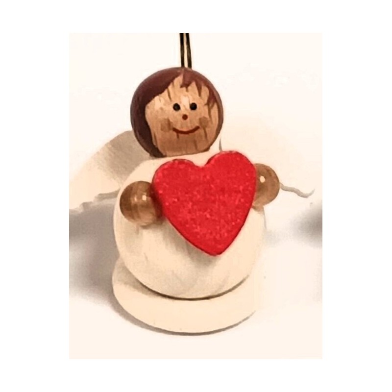 Baumbehang Engel weiß mit Herz Holzwaren Egermann 363W/H/ Herz