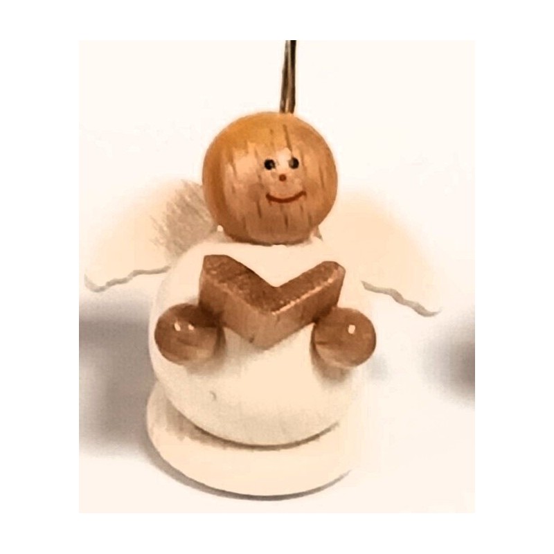 Baumbehang Engel weiß mit Buch Holzwaren Egermann 363W/H/ Buch