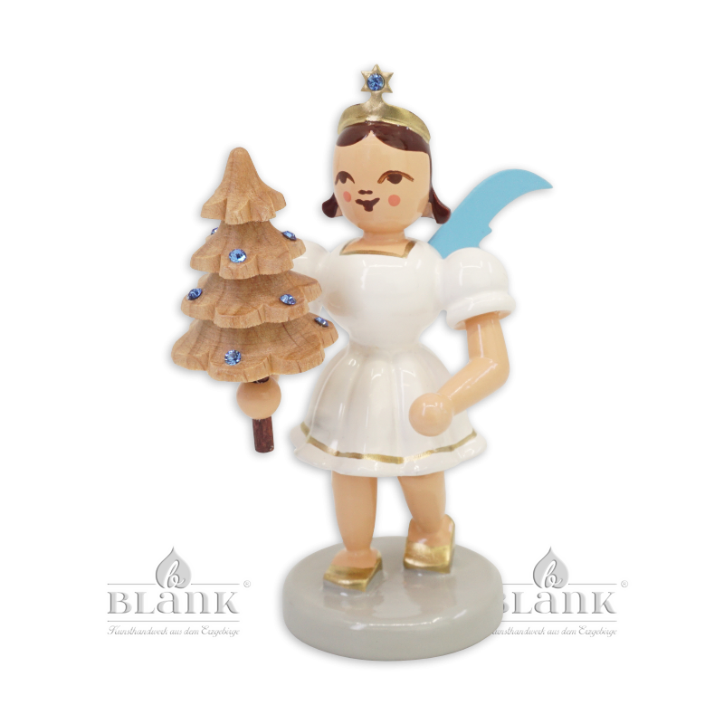 Blank Engel Kurzrock farbig mit Bäumchen und Preciosa-Kristallen EKF 025 S