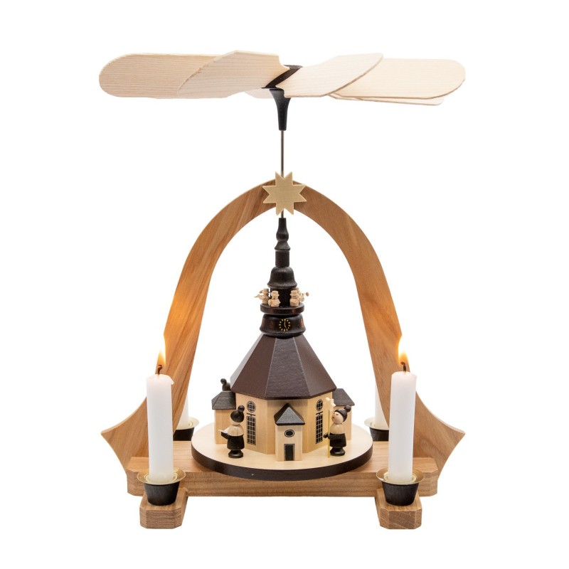 Pyramide Seiffener Kirche mit Kurrenekindern Spielwarenmacher Günther 085/211 Pyramide Seiffener Kirche mit Kurrenekindern Spielwarenmacher Günther 085/211